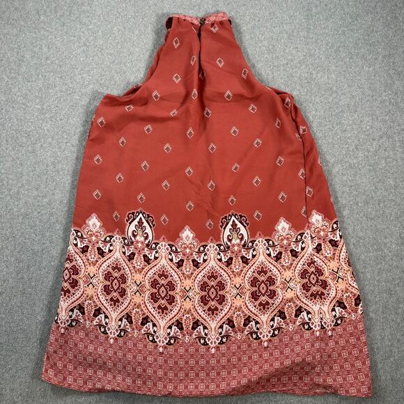 Altar'd State Halter Mini Dress Size Small Rose Print Sleeveless Shift Lined - Picture 7 of 7